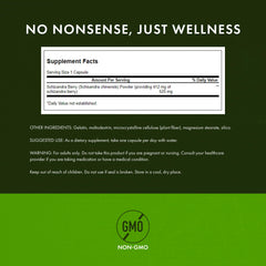 Swanson schizandra, cápsulas dentro de la caja, presentación ordenada para uso práctico.