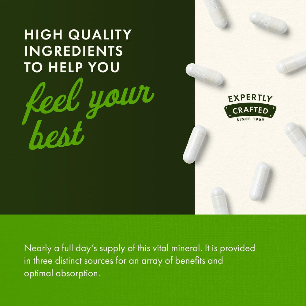 Swanson Complejo de Magnesio Triple, absorción optimizada en cada cápsula.