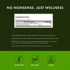 Swanson Complejo de Magnesio Triple, cápsulas para consumo diario.