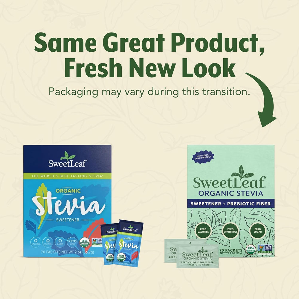 SweetLeaf textura de polvo en primer plano para disolución rápida