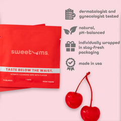 Sweetums sobre individual en mano para uso discreto y portátil