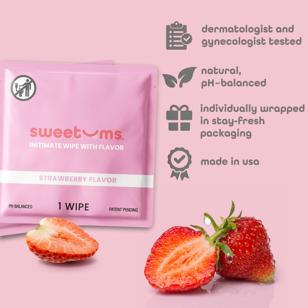 Sweetums textura de la toallita en primer plano, beneficios de limpieza suave