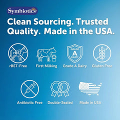 Symbiotics sello doble cerrando el frasco para mayor frescura