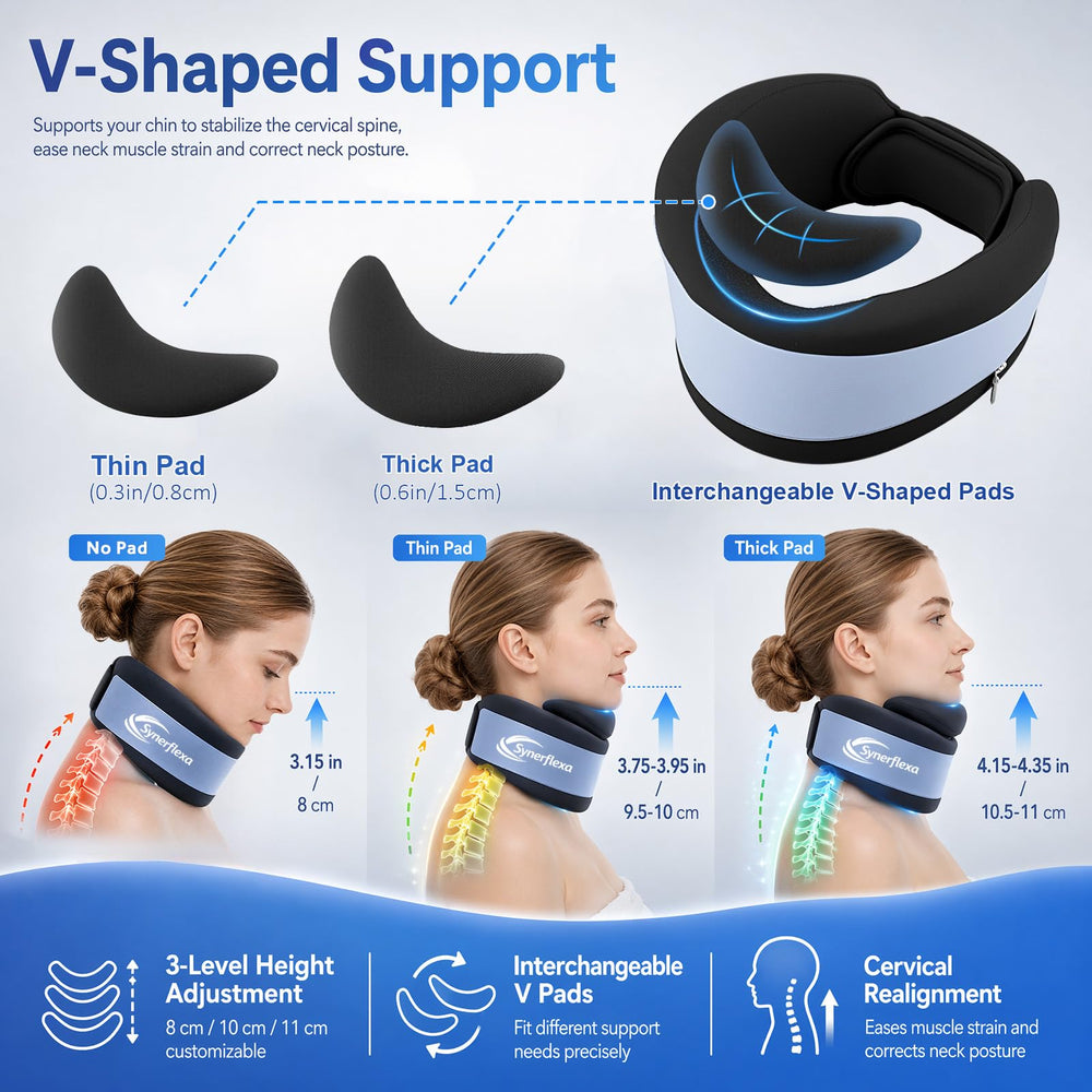 SYNERFLEXA almohadillas en V de distintas alturas para ajuste personalizado