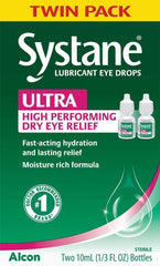 Systane en uso persona aplicando gotas para confort inmediato ocular