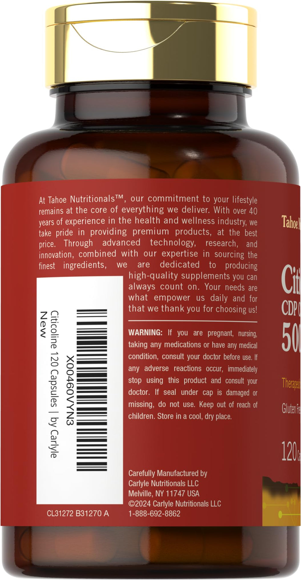 Tahoe Nutritionals etiqueta nutricional legible y confianza en ingredientes verificados