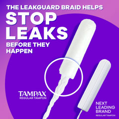 Tampax Radiant capa externa suave para retirada más fácil y menos molestias