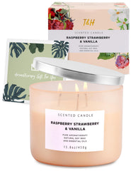 T&H representación de notas frutales y florales para la fragancia