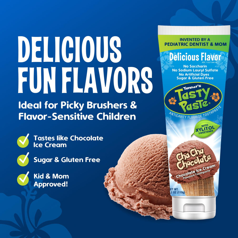 Tanner's Tasty Paste detalle de ingredientes principales sin SLS ni colorantes