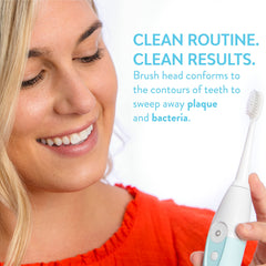 TAO Clean cabezal montado en el cepillo en uso para limpieza eficaz