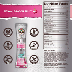 Taste Salud polvo en primer plano mostrando textura fina y disolución rápida