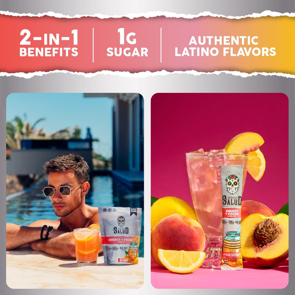 Taste Salud stick en mano lista para mezclar, práctico para llevar y usar