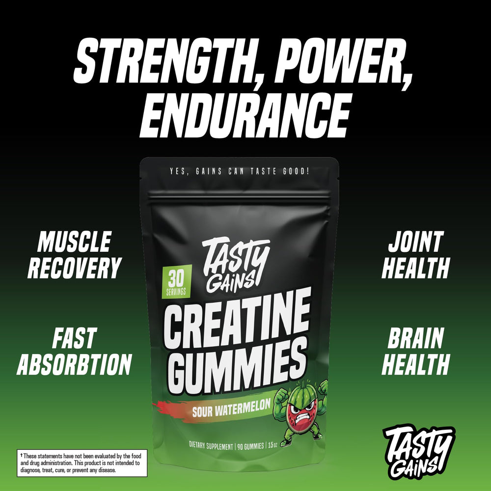 TASTY GAINS gominolas en bol en ambiente de entrenamiento motivador