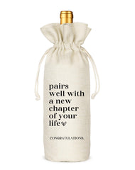 TBITON bolsa de vino frontal beige elegante y reutilizable