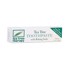 Tea Tree Therapy textura de la pasta con bicarbonato que muestra acción pulidora