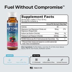 Tecton Ketones ingredientes con electrolitos Na Mg K para apoyo hídrico