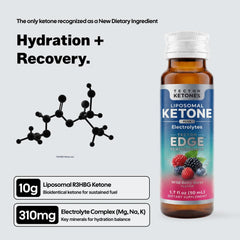 Tecton Ketones consumo del shot en mano para energía práctica y sin cafeína