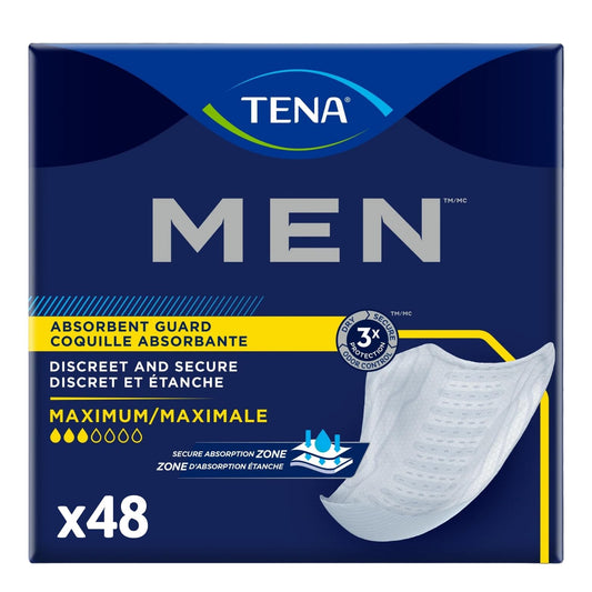 TENA empaque frontal mostrando 48 protectores y comodidad inmediata