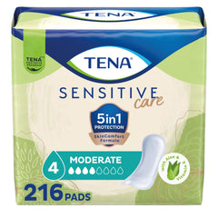 TENA empaque frontal que muestra la cantidad y beneficio de cuidado de piel