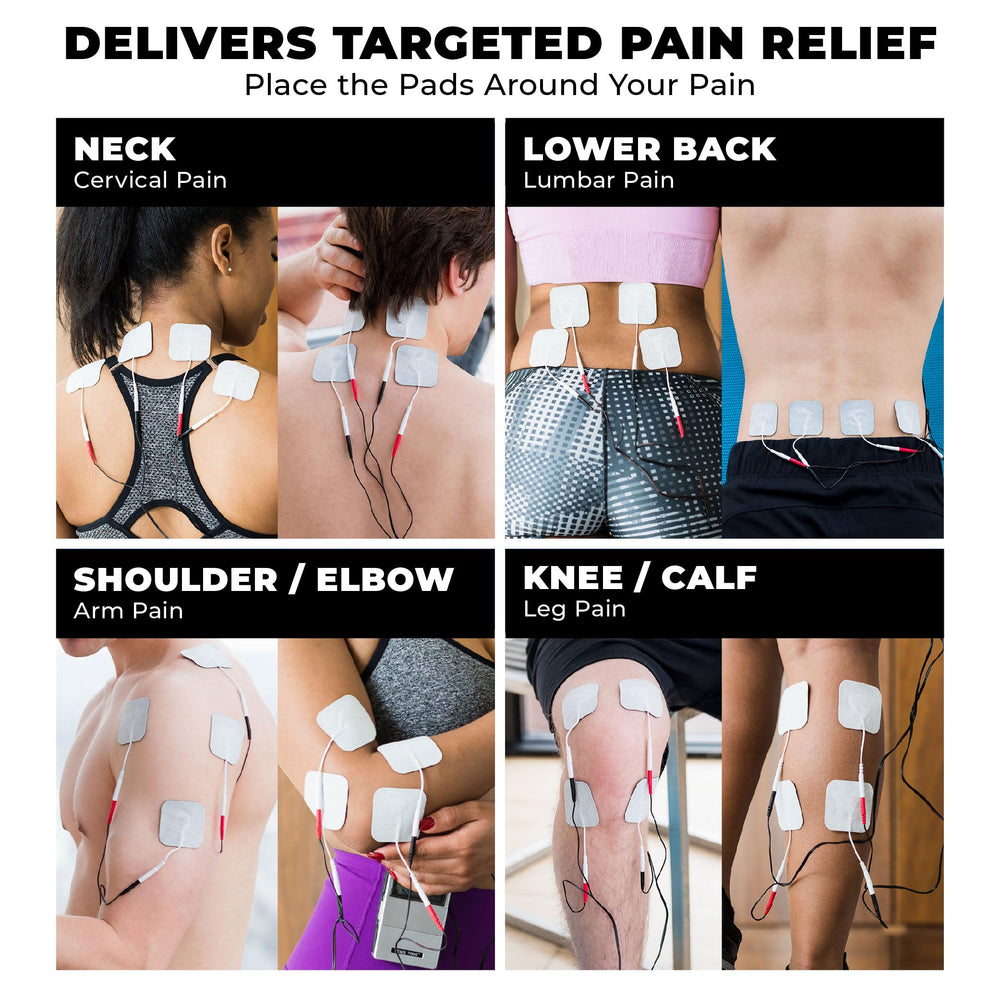 TENS 7000 en uso en la espalda demostrando alivio localizado inmediato