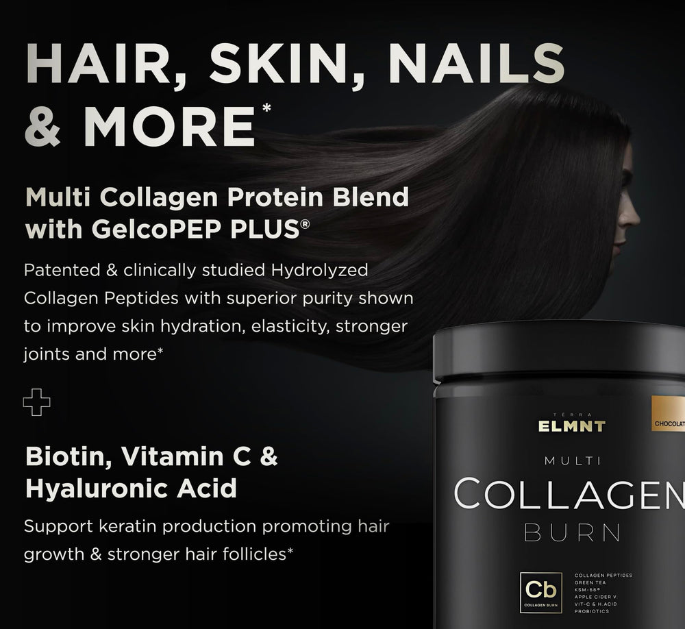 TERRA ELMNT detalle de etiqueta con ingredientes y dosis, transparencia y pureza
