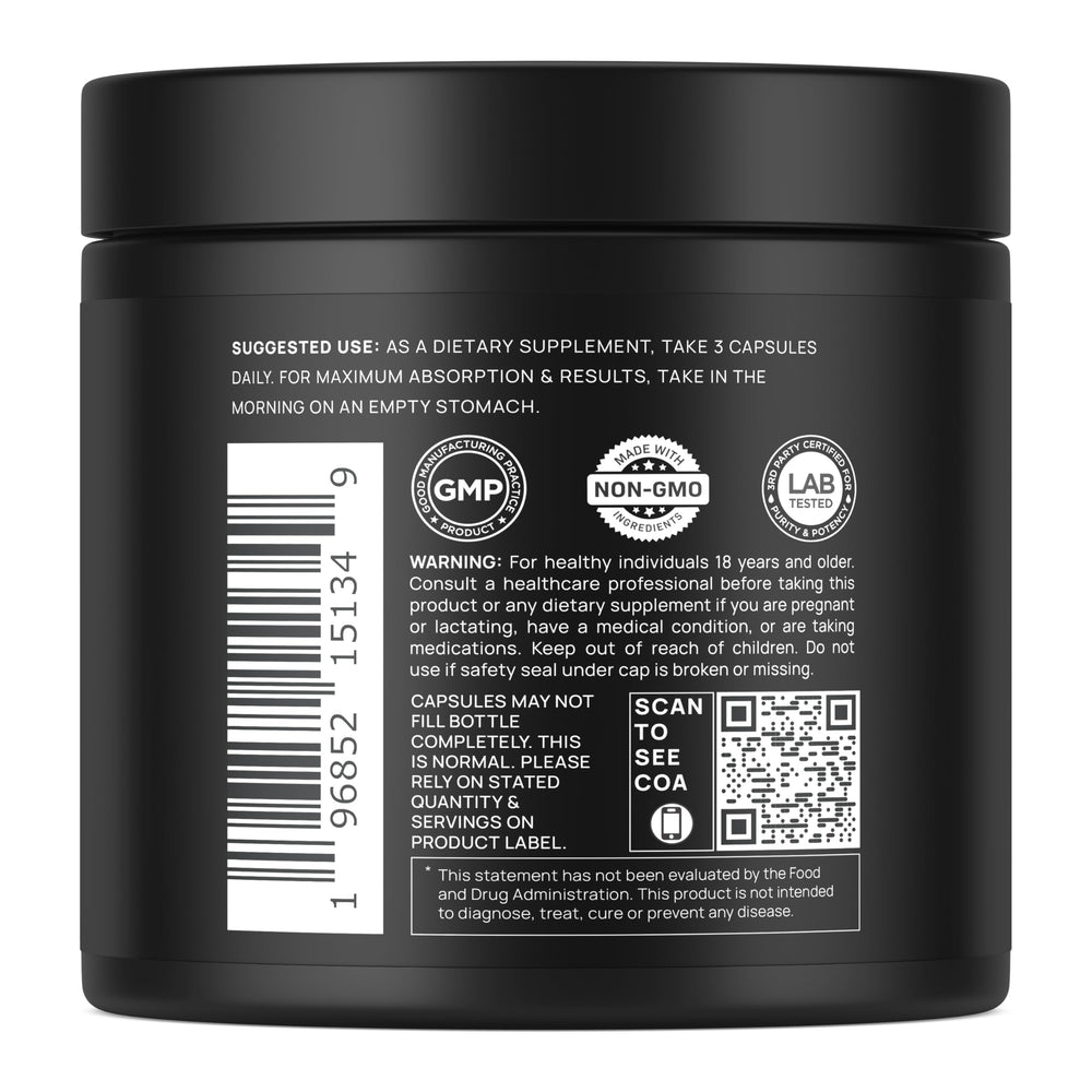 TERRA ELMNT etiqueta de ingredientes que destaca L‑Glutathione y Vitamina C