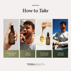 Gotas Terra Health Essentials mezcladas en bebida para consumo diario y energía