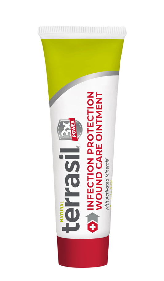 Terrasil frasco 1 oz mostrando el frente y beneficio de protección