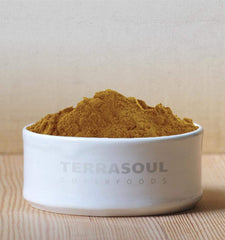 Terrasoul Superfoods polvo de Reishi en batido para añadir adaptógenos diaria