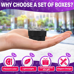 Tesorrio caja en uso presentando un anillo como regalo