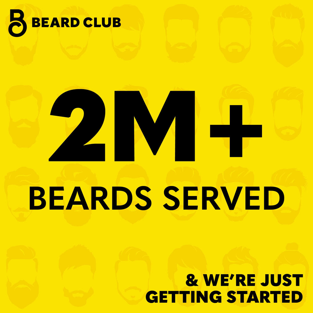 The Beard Club gomitas junto a productos de cuidado para uso complementario
