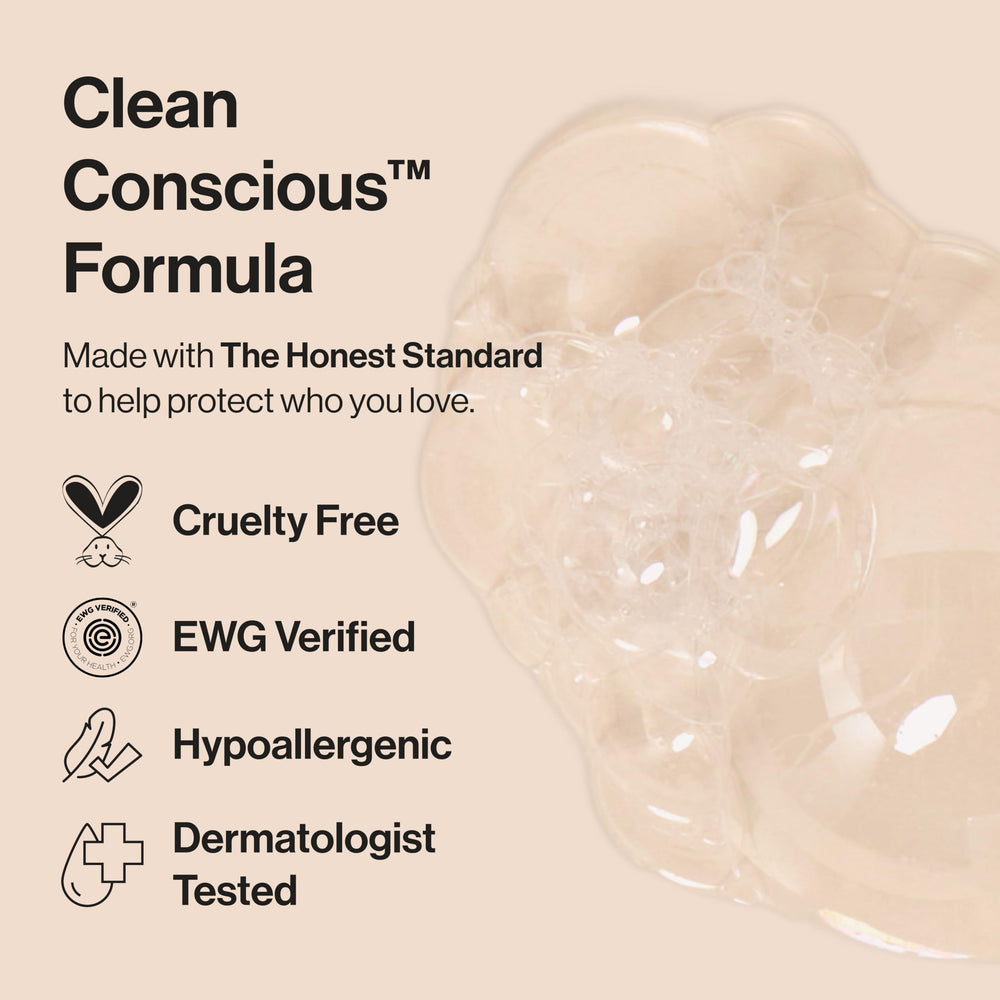 The Honest Company comparación de tamaño en manos, práctico y familiar