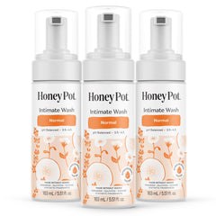 The Honey Pot Company frente del envase que muestra diseño claro y beneficio de limpieza suave