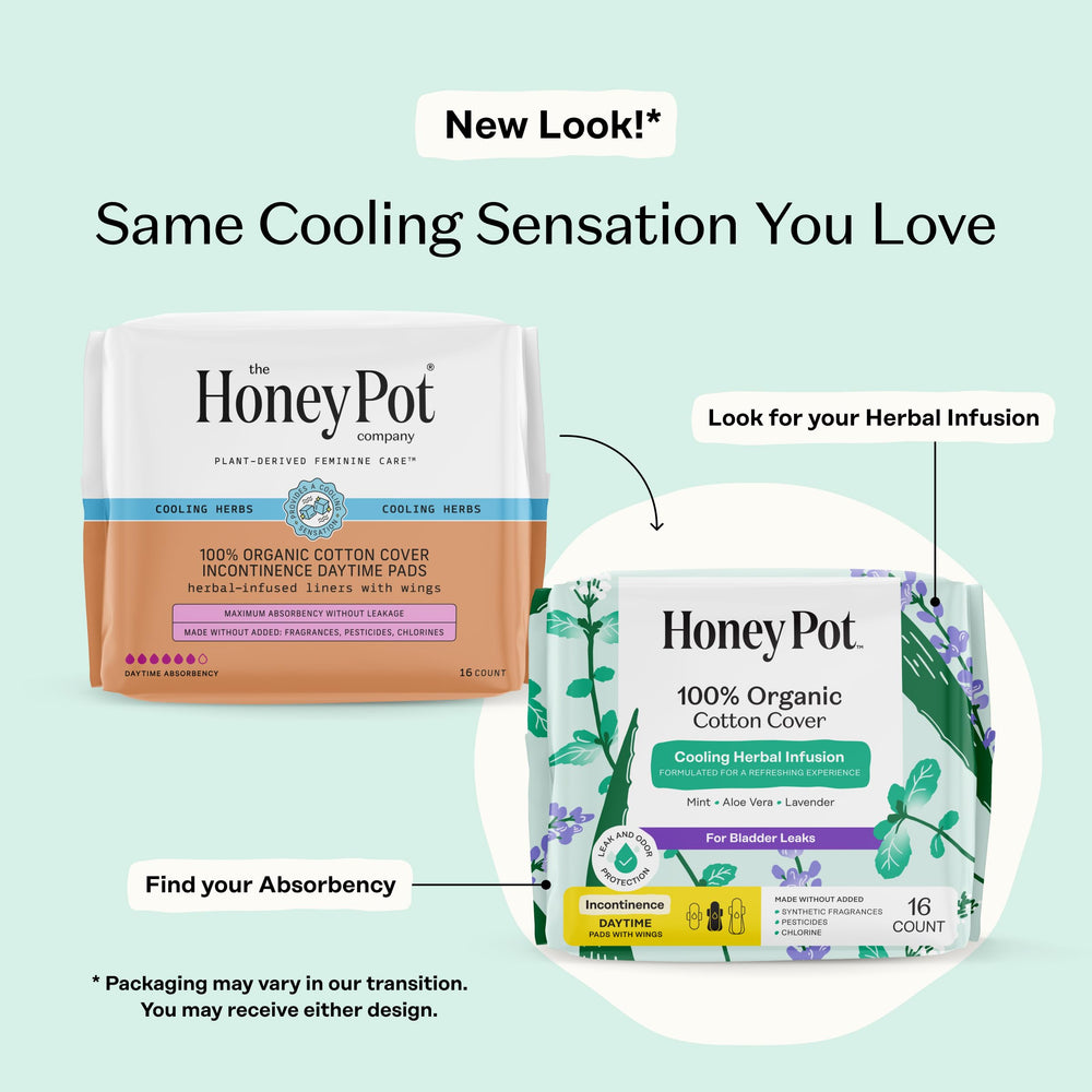 The Honey Pot Company textura de algodón orgánico suave para piel sensible