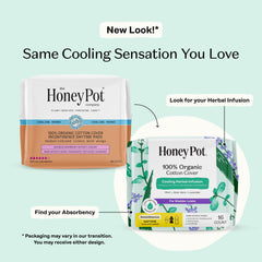 The Honey Pot Company textura de algodón orgánico suave para piel sensible