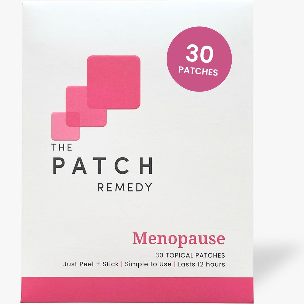 The Patch Remedy empaque frontal que muestra 30 parches y beneficio de uso práctico