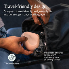 TheraGun Mini con tres accesorios para tratamientos dirigidos