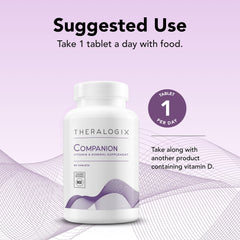 Ingredientes clave como vitaminas B, zinc y magnesio en Theralogix Companion.