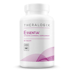 Theralogix Essentia Women bottle front, daily multivitamin for immune and bone support.