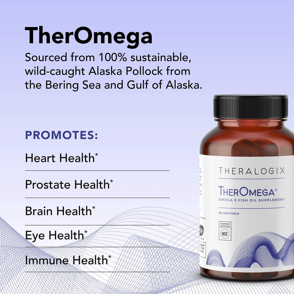 Theralogix etiqueta de ingredientes con cantidades de DHA y EPA y transparencia