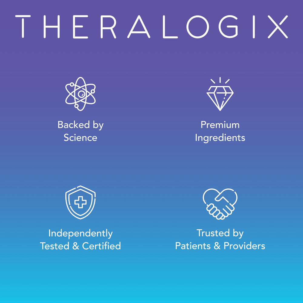 Theralogix sello NSF verificación de pureza y confianza