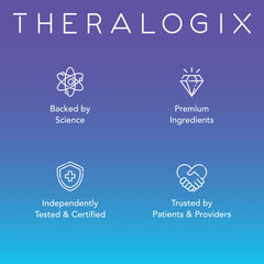 Theralogix sello NSF verificación de pureza y confianza