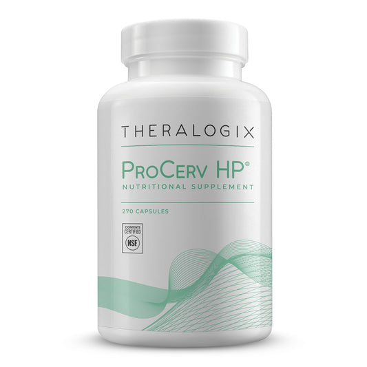 Theralogix ProCerv HP en caja, cápsulas para uso diario.