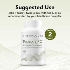Theralogix Prostate PQ botella abierta con tabletas accesibles para uso diario