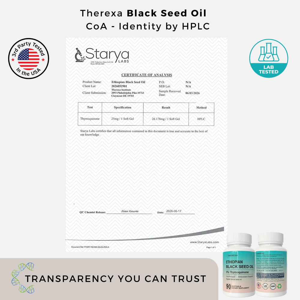 THEREXA gotas de aceite en cuchara mostrando pureza y textura
