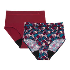Thinx for All vista frontal del pack Mosaic + Rhubarb mostrando diseño y color