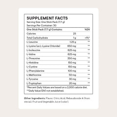 THORNE Amino Complex berry serving scoop ready for pre- or post-workout use.