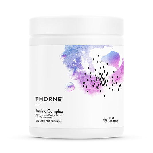 THORNE Amino Complex bote: soporte para masa magra durante entrenamientos