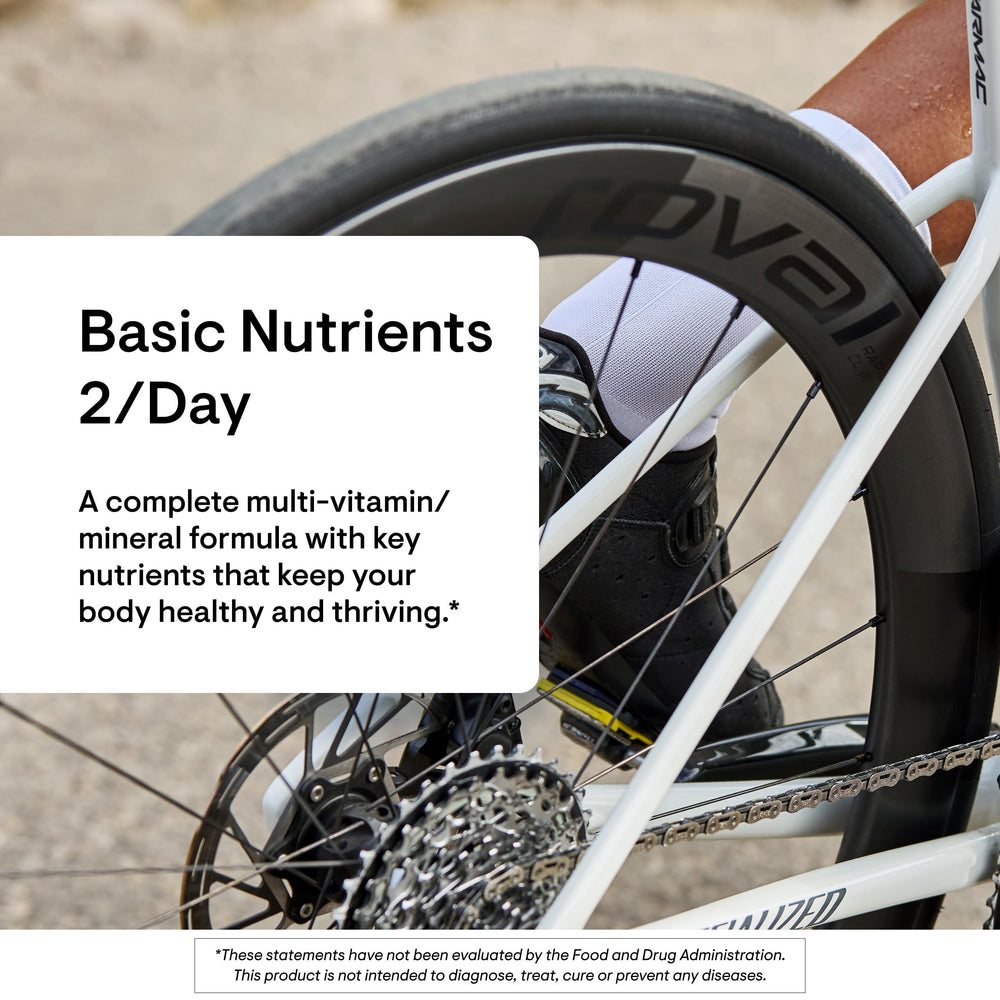 Thorne Basic Nutrients 2/Day label highlights gluten-free, dairy-free, and soy-free ingredients.