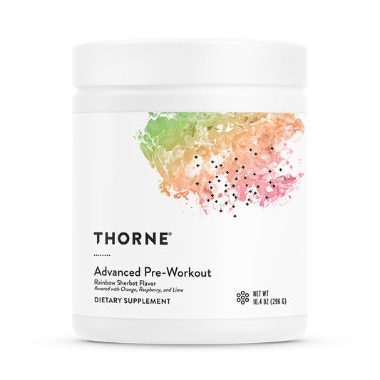 THORNE bote frontal mostrando la marca y el envase, transmite confianza